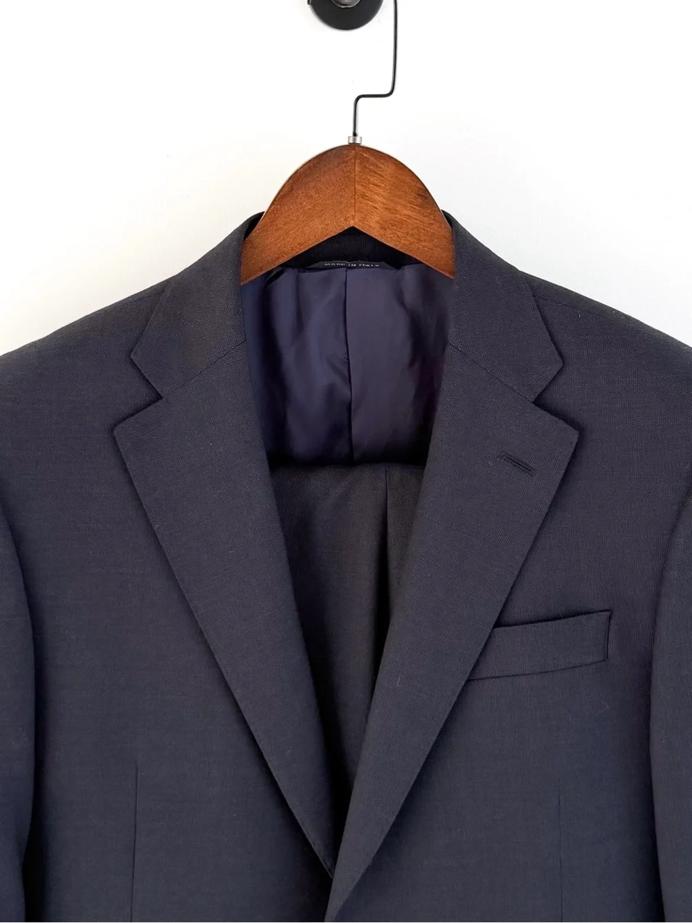 NWT New Luciano Barbera Men's Navy Italian Wool Suit Jacket an Pants 40R
